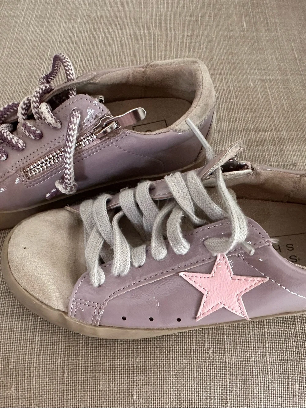 ShuShop Lavender Sneakers with Pink Star Accent
